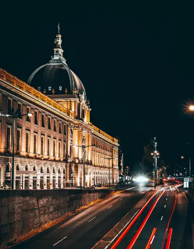 Hotel using electricity at night