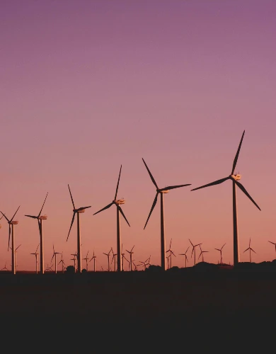 On-shore wind farms on the grid